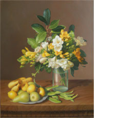 Freesias, 1999 | oil on canvas, 29.3 x 23.4 in.