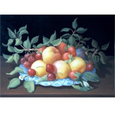 Dish with fruits II, 2002 | oil on wood, 10.8 x 15 in.