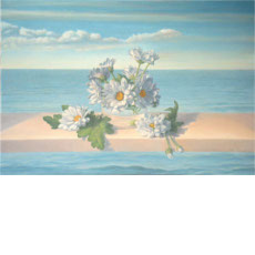 Daisies by the beach, 2007 | oil on canvas, 14.8 x 21.5 in.