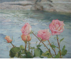 Roses Bath, 2010 | oil on canvas, 19.5 x 23.8 in.